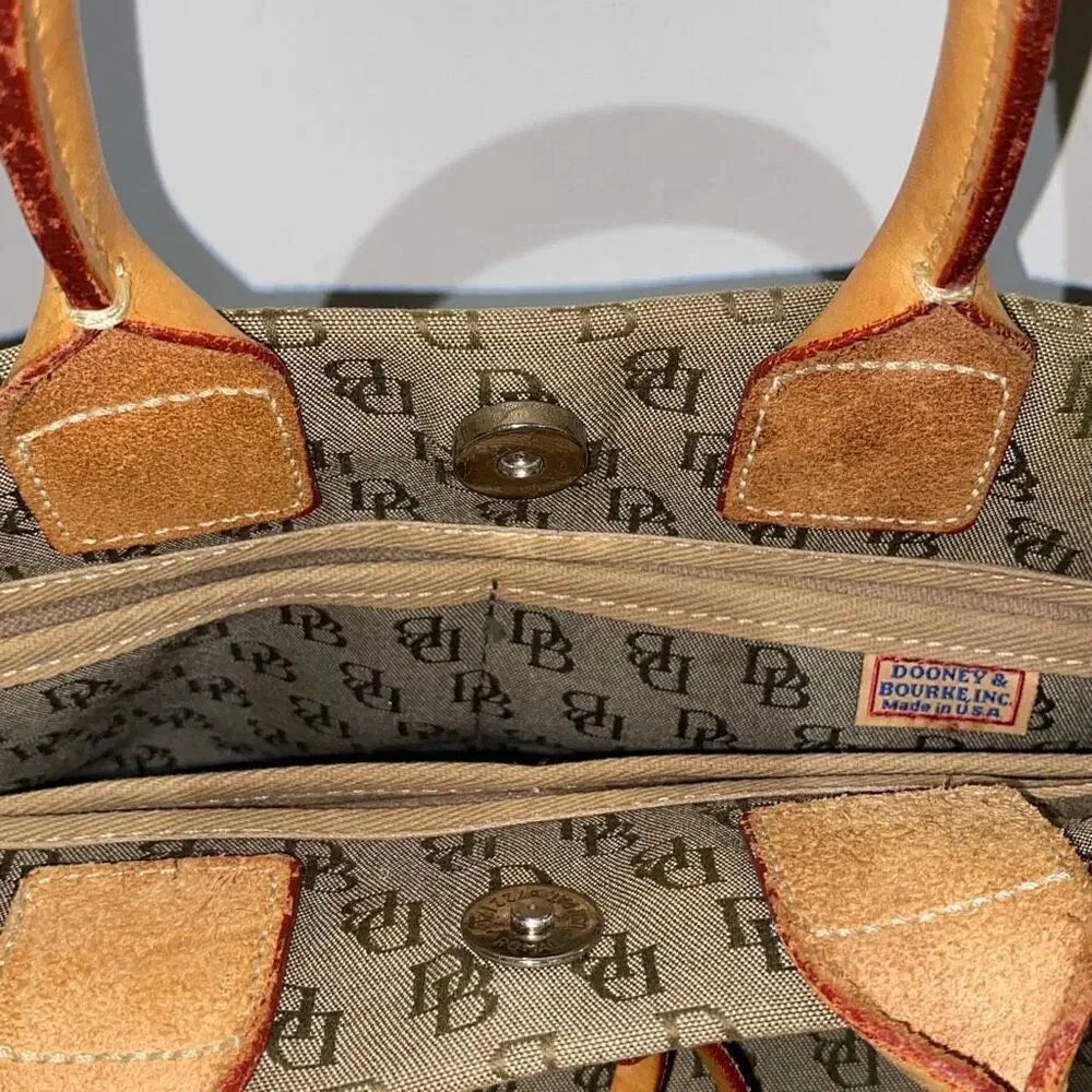 Dooney And Bourke Signature Women's Brown Tassel Tote Shoulder‎ Bag